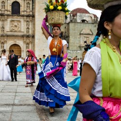 Wedding procession, Zocalo, Oaxaca